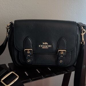Coach Black Leather Crossbody Bag